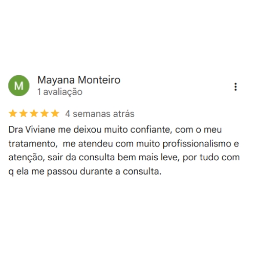 Depoimento Google Dra. Viviane Machicado