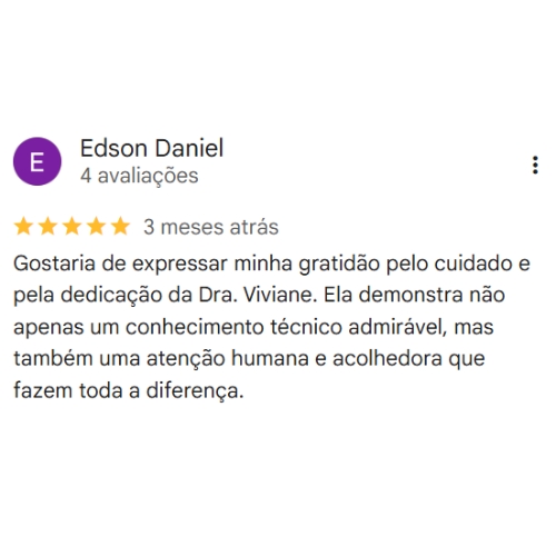 Depoimento Google Dra. Viviane Machicado